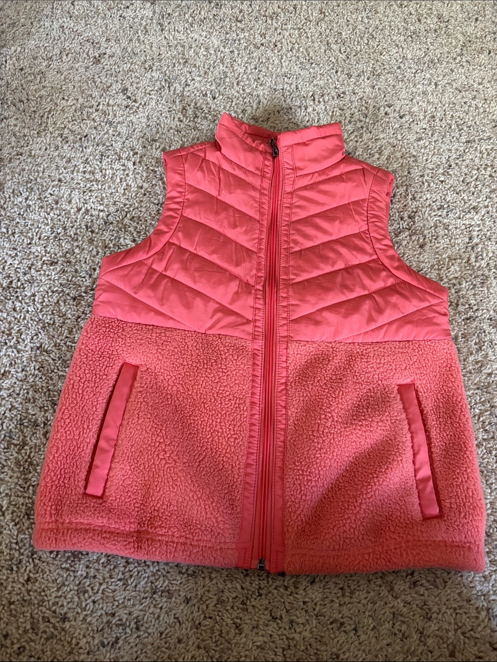 tek gear Coral Quilted & Sherpa Kids Vest